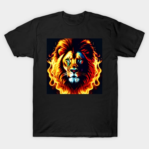 leon de fuego T-Shirt by luisma orizontal